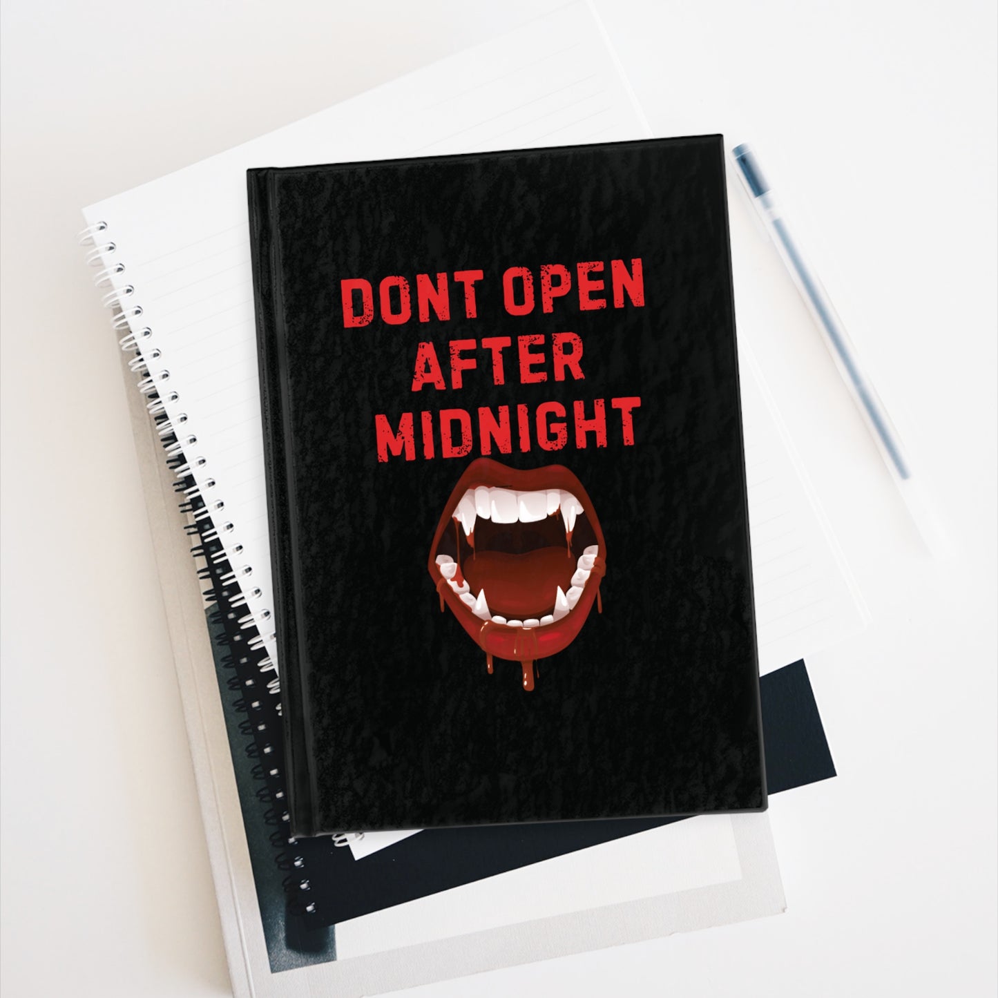 "Don’t Open After Midnight" Haunted Journal – Ruled Line Notebook