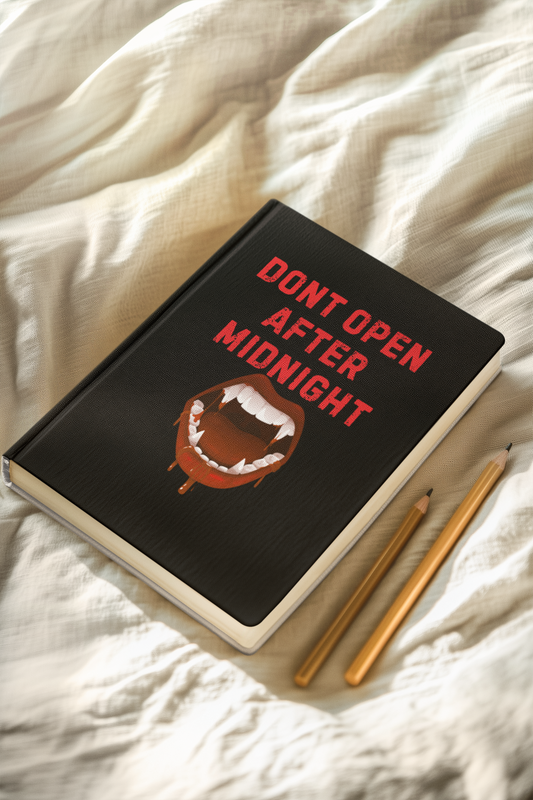 "Don’t Open After Midnight" Haunted Journal – Ruled Line Notebook