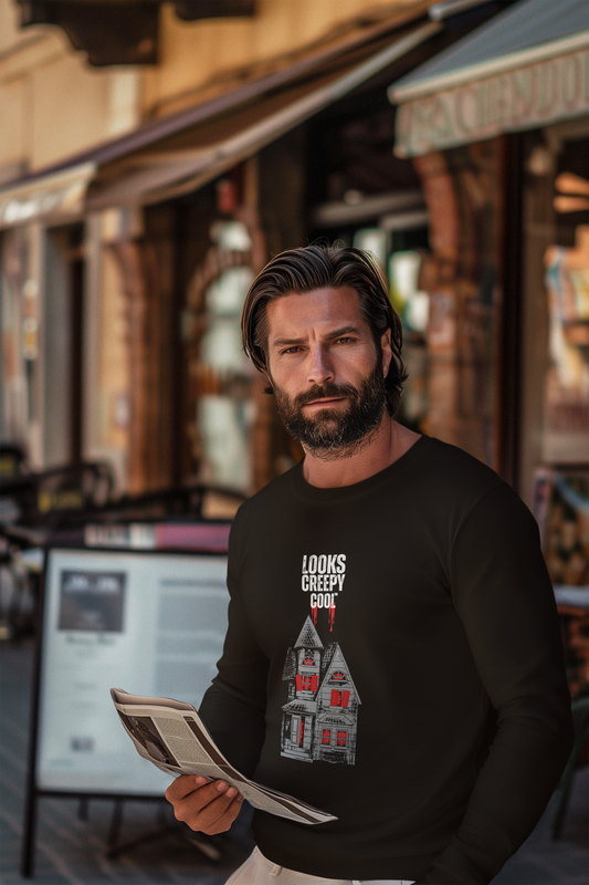 Looks Creepy Cool™ Haunted House Long Sleeve Tee