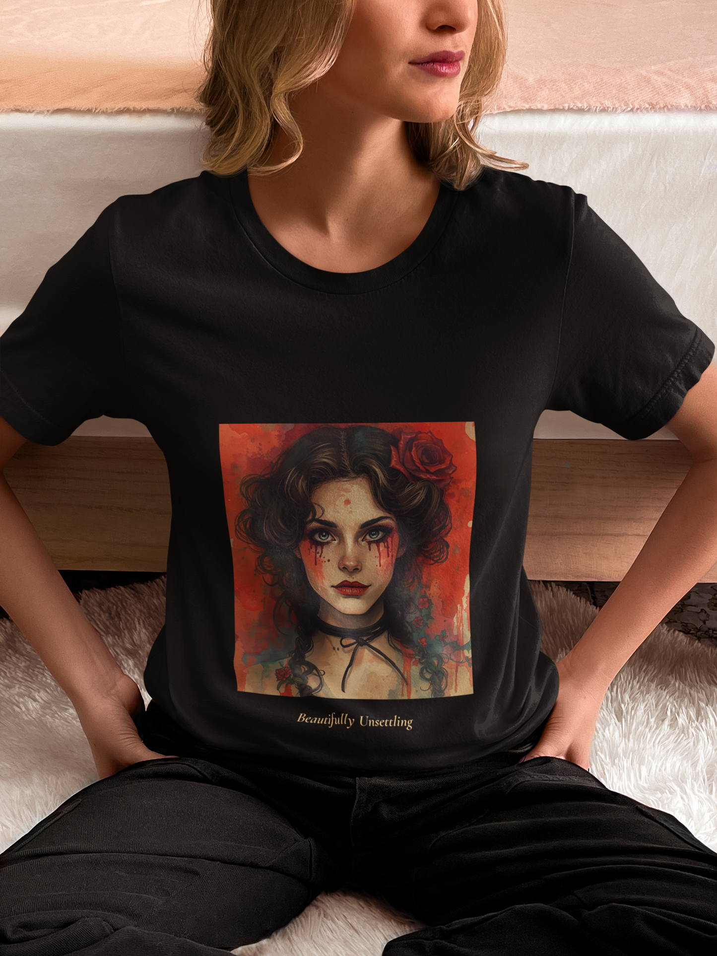 Beautifully Unsettling Tee | Haunted House FearFest Horror Graphic T-Shirt