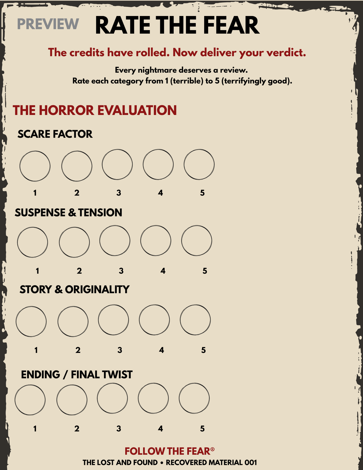 Horror Movie Night: After Dark | Interactive Printable Kit